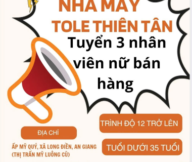 THÔNG BÁO TUYỂN DỤNG NHÂN SỰ